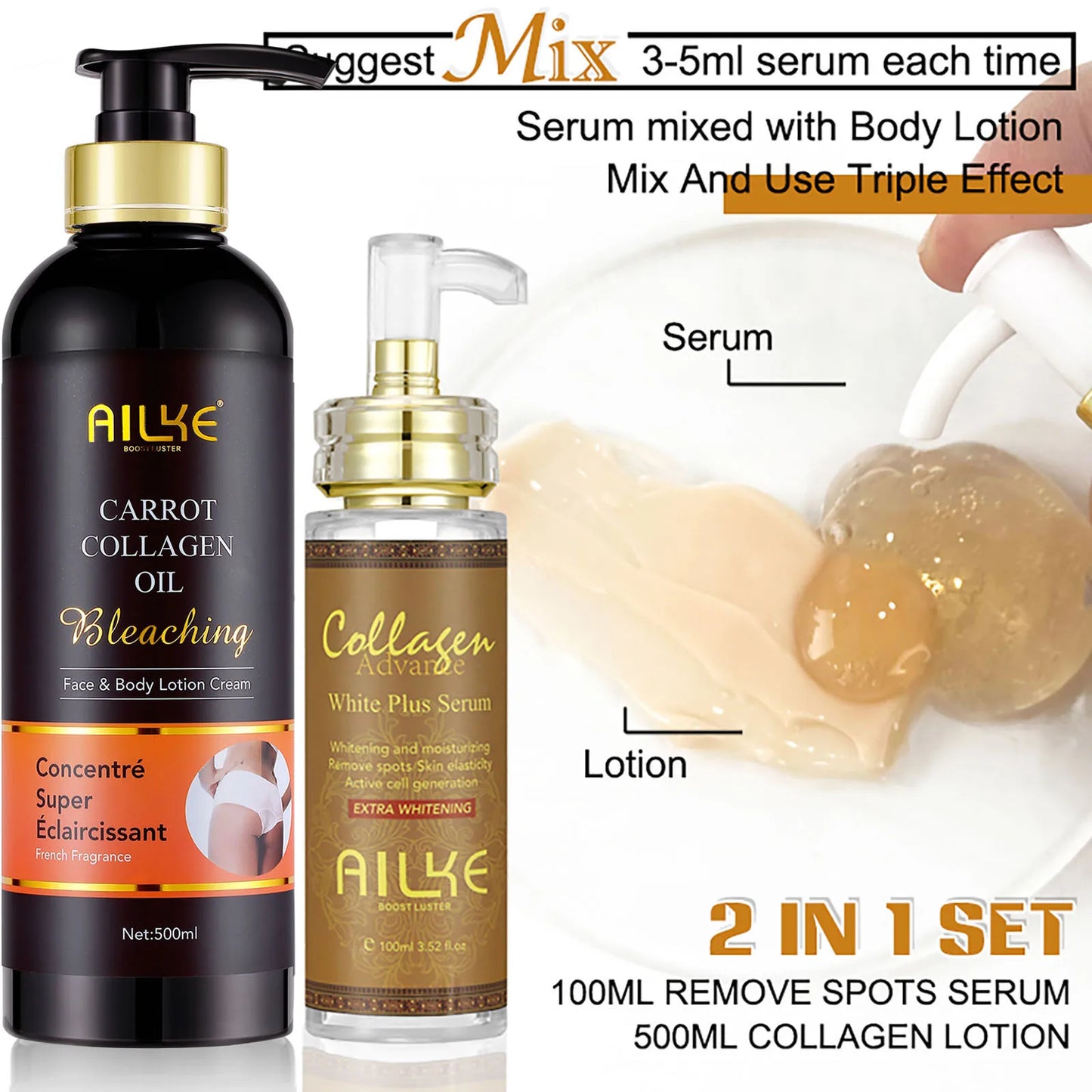 AILKE Collagen 5in1 Skin Care Kit Radiant Complexion Elixir