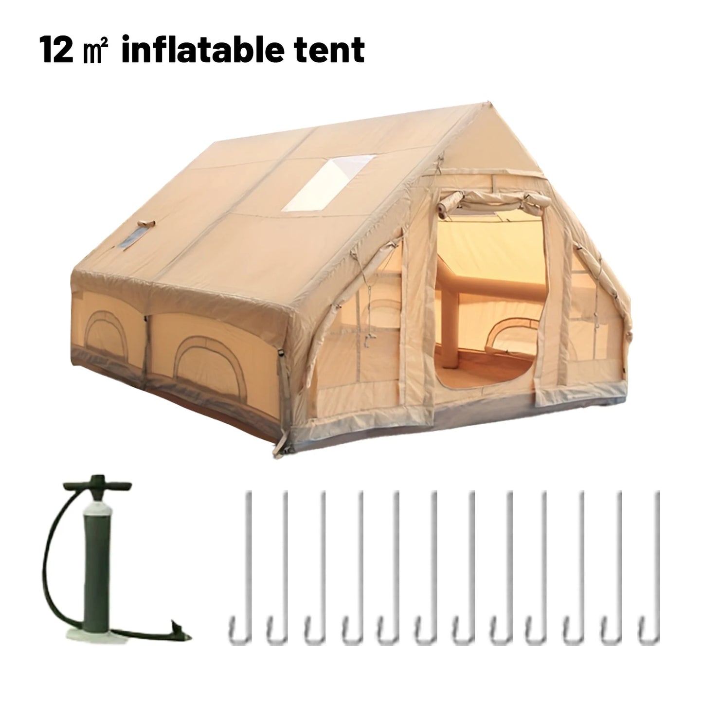 Pakicetus Inflatable Family Camping Tent 4 To 8 Person Luxury