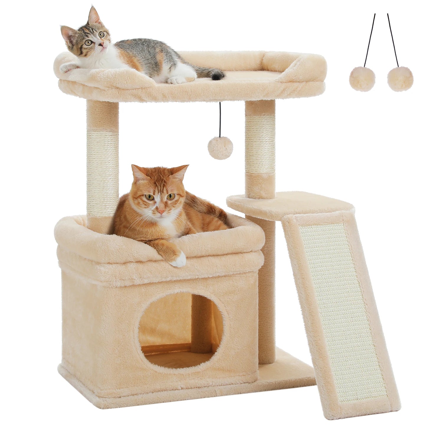 PAWZ Road Small Cat Tree Indoor Tower With Scratching Post
