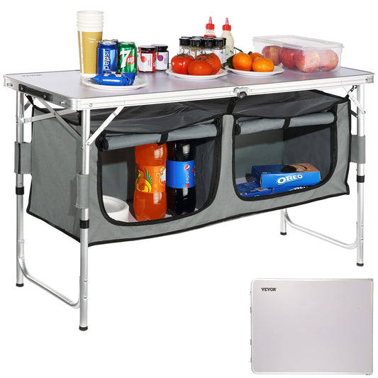 VEVOR Camping Kitchen Table Quick Set-Up Folding Table