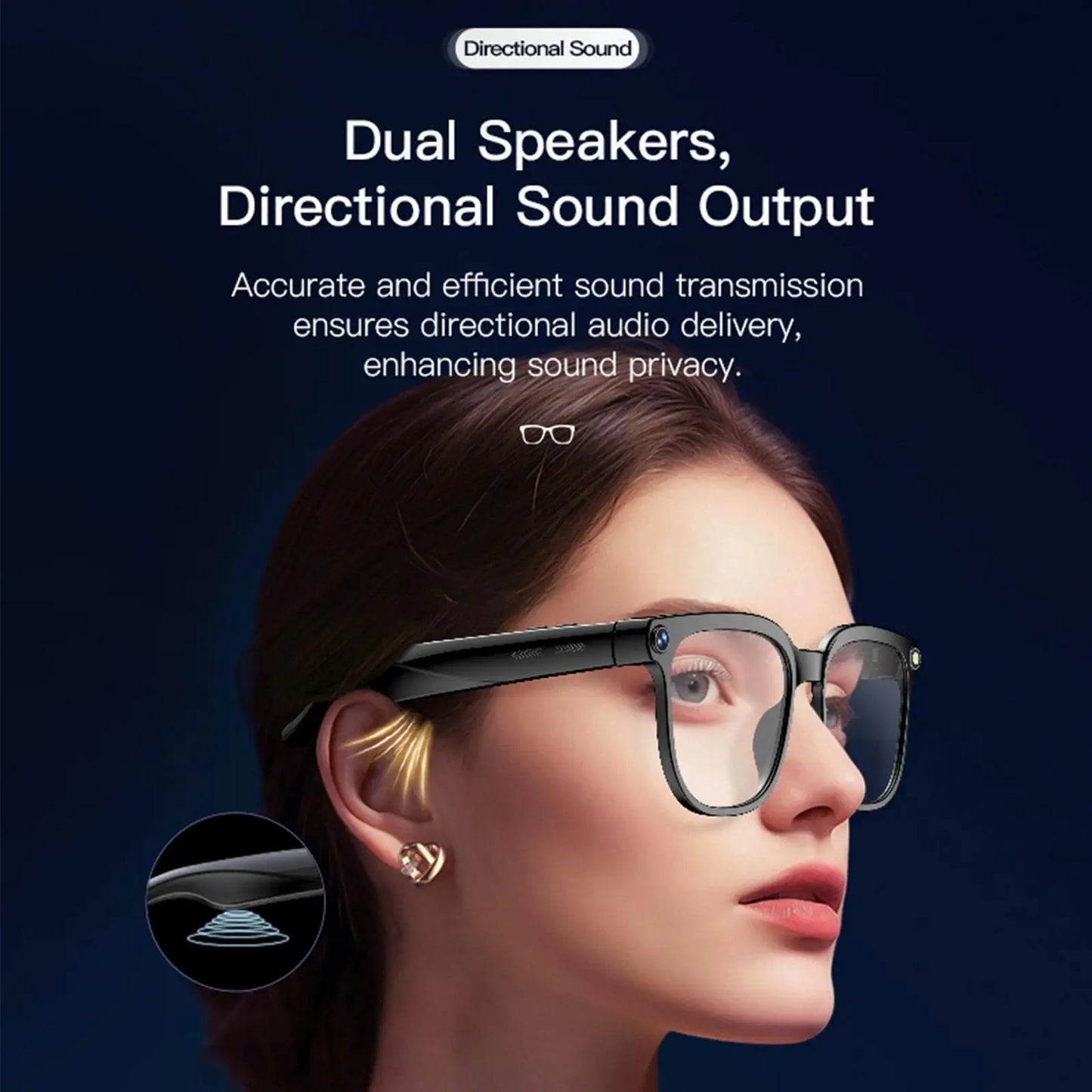 Giinova 8MP HD Camera Glasses With 1080p Video Stabilization