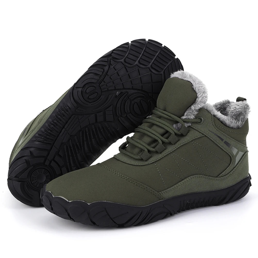 Winter Barefoot Snow Boots Non Slip With Wide Toe Box