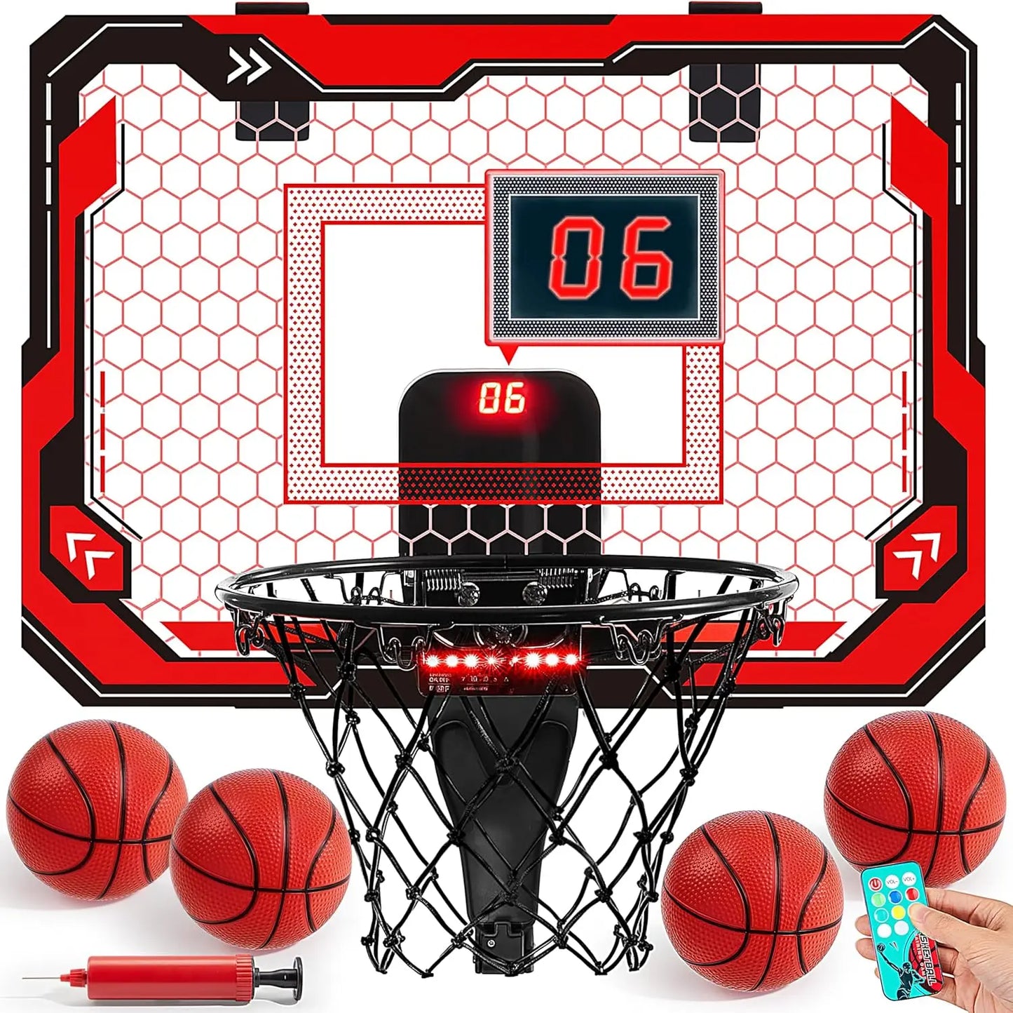 Joyfy Mini Indoor Basketball Hoop With Lights And Scoreboard