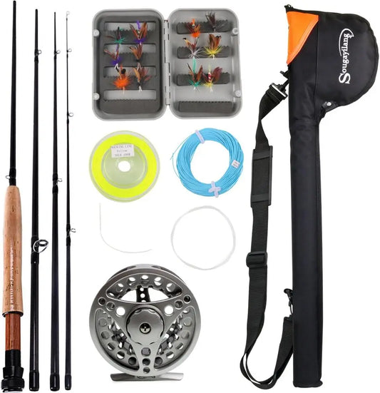Fly Fishing Rod And Reel Combo For Saltwater Freshwater Angling
