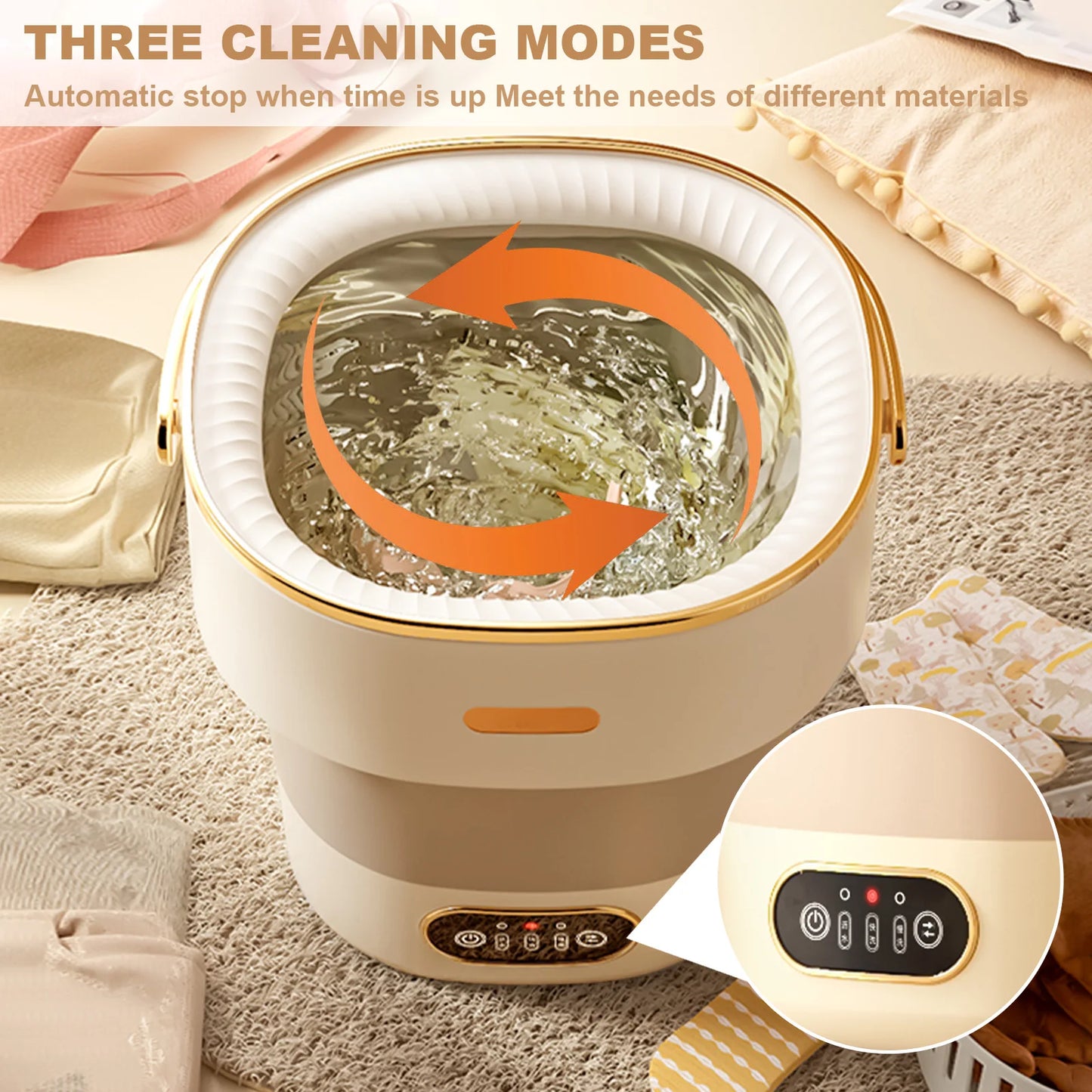 ACEKOOL Fully Automatic Portable Washing Machine With Spin Dryer