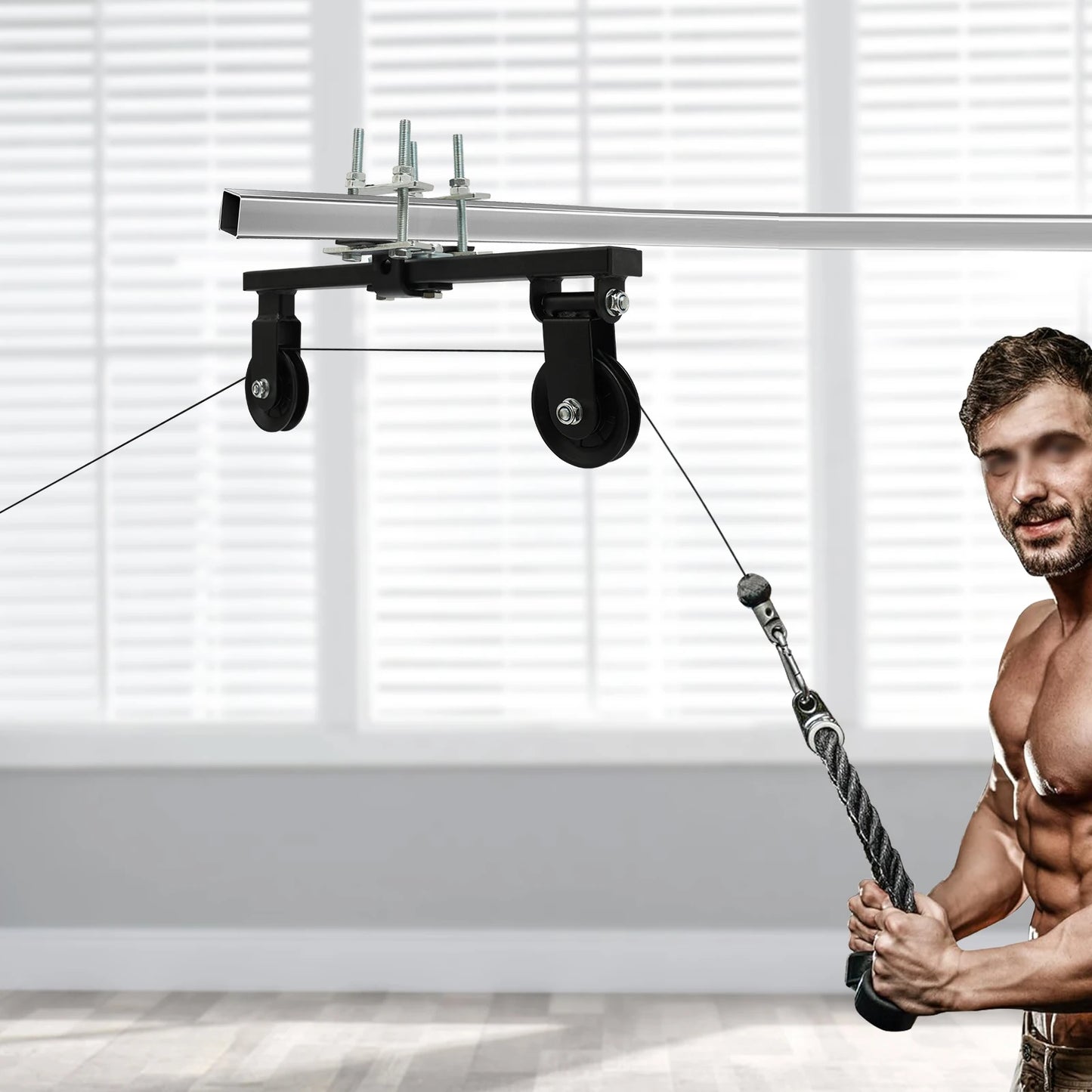 Cable Pulley System for Home Gym Strength Training