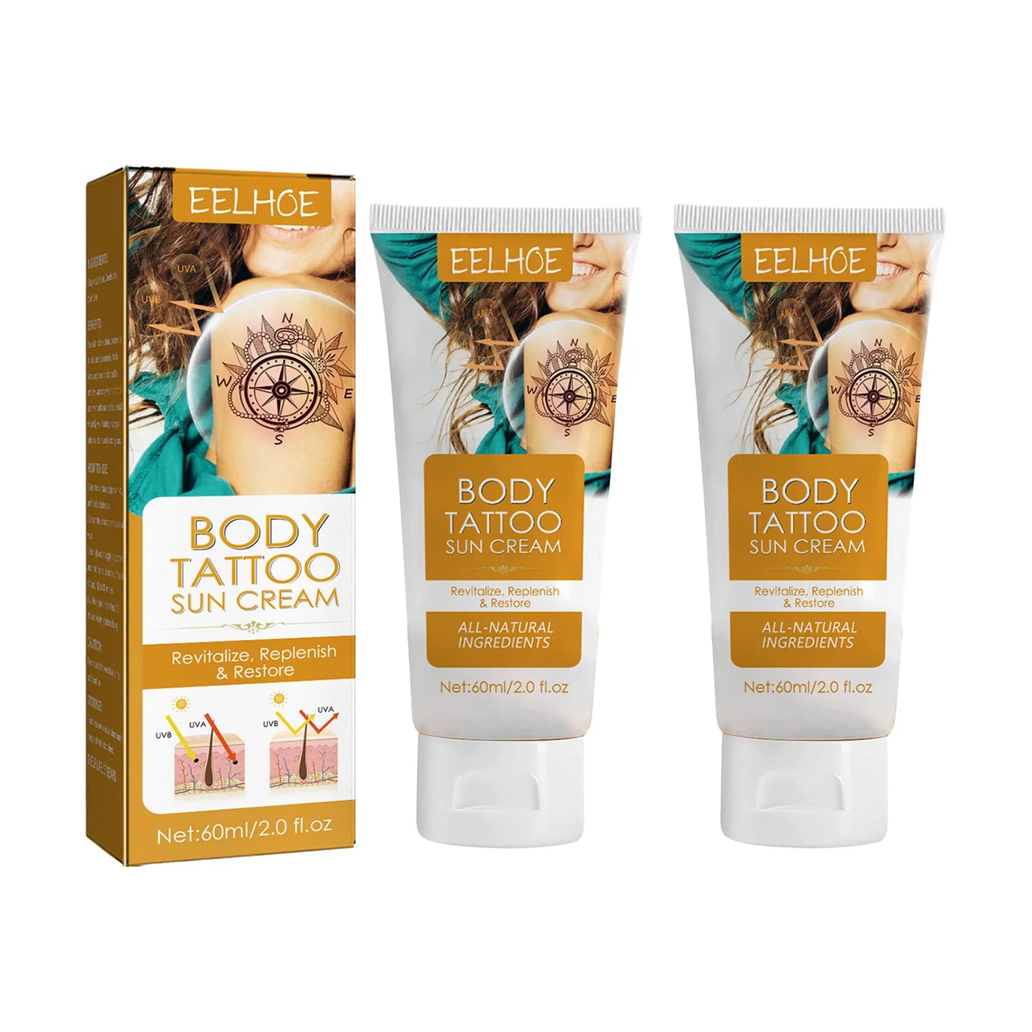 EELHOE Tattoo Care Cream Sunscreen For Ink Protection