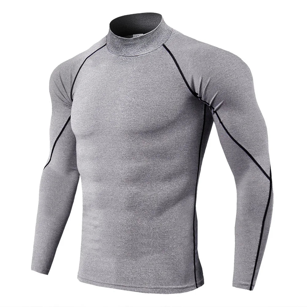 Men Quick Dry Sport T Shirt Long Sleeve Compression Top