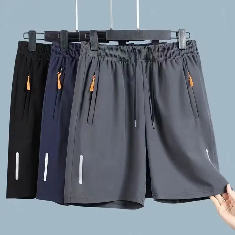 Summer Ice Silk Quick Dry Breathable Running Gym Shorts