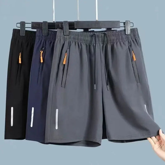 Summer Ice Silk Quick Dry Breathable Running Gym Shorts