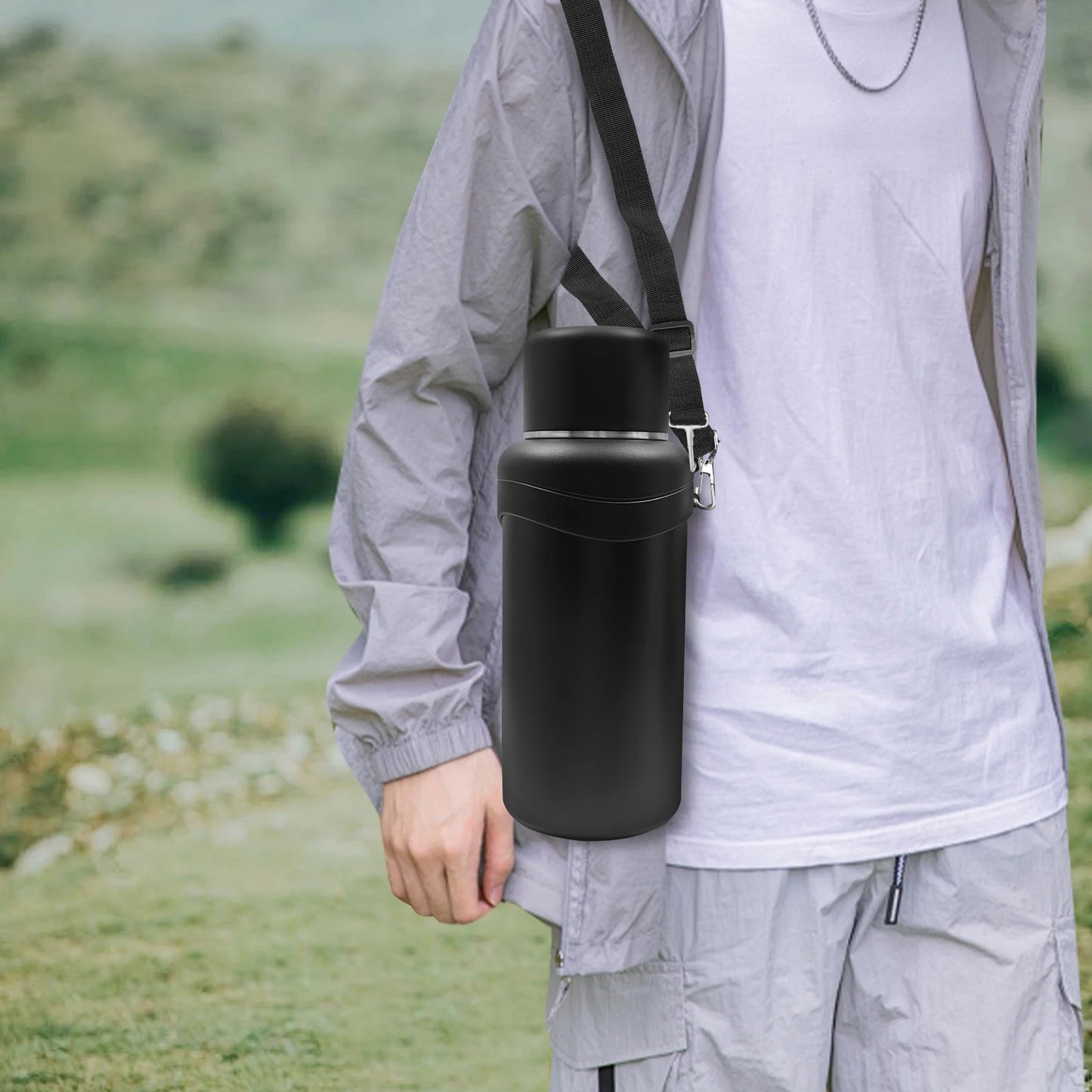 NONEDrinkware Vacuum Insulated Water Bottle for Outdoors and Car
