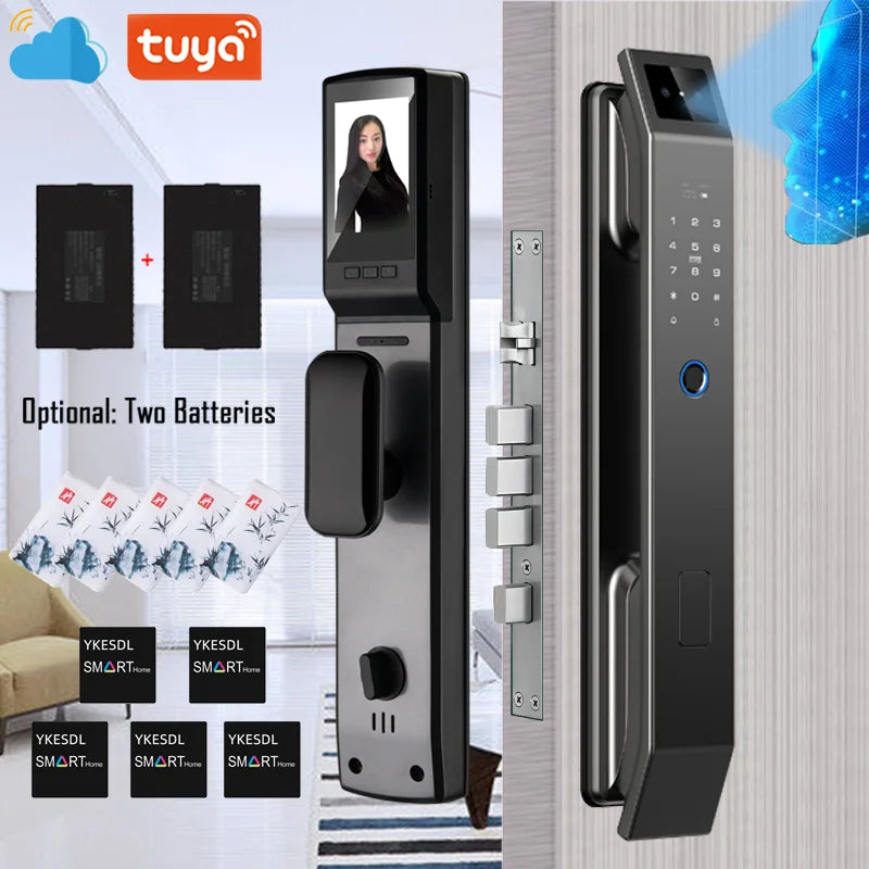 YKESD 3D Face Recognition Door Lock With Camera And Biometric Fingerprint