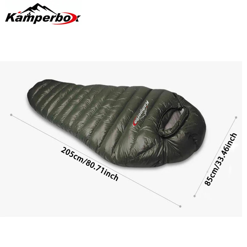 Kamperbox Duck Down Winter Sleeping Bag For Cold Weather Camping