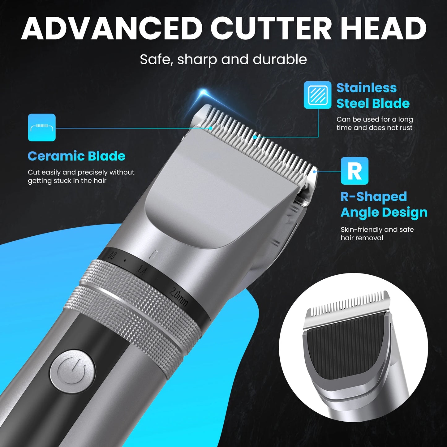 Dog Hair Clippers Grooming Kit With Ceramic Blades