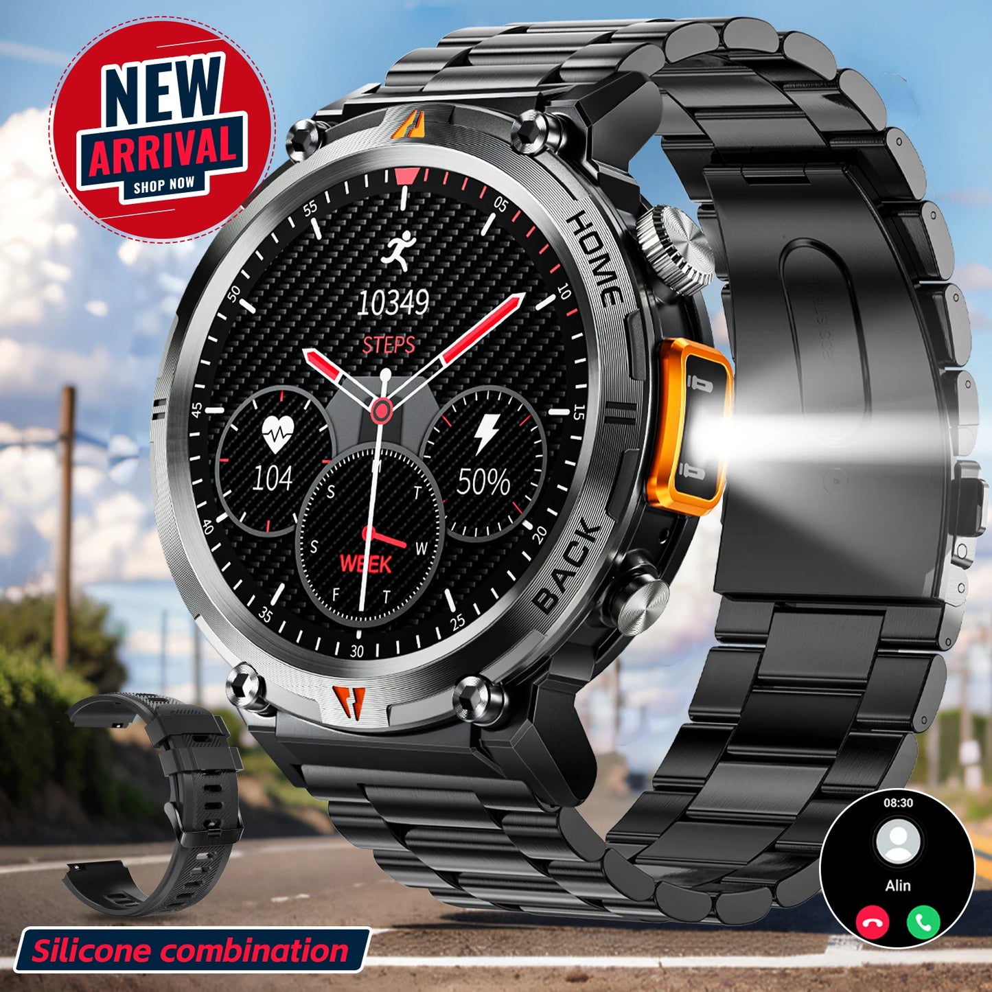 LaNikar KE3 Bluetooth Call Smart Watch Men With Touch Screen