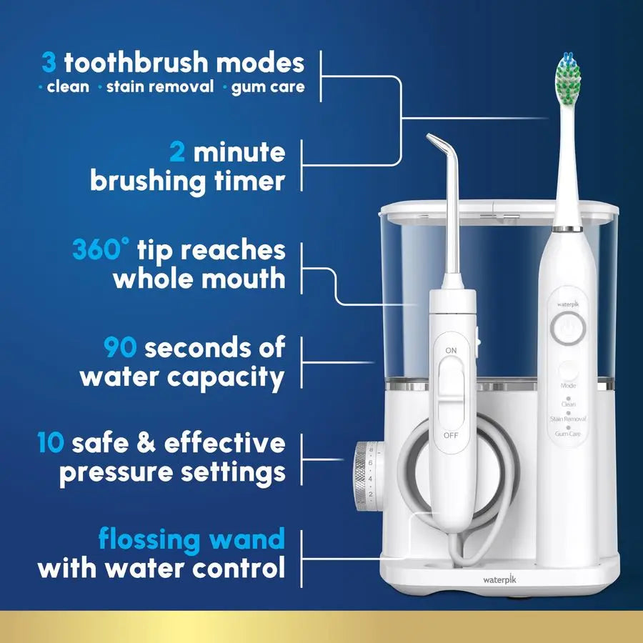 XMSJ Sensonic Complete Care Water Flosser and Rechargeable Electric Toothbrush
