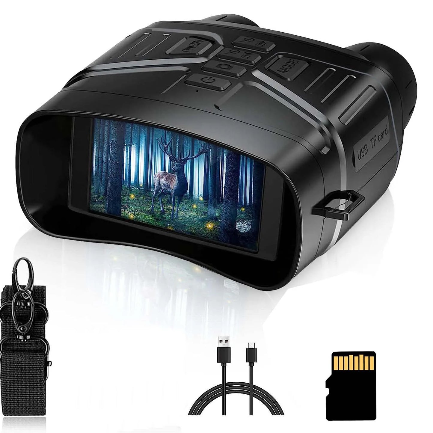HrvzdvwEyepiece 4K Night Vision Binoculars With Rechargeable Battery 32GB