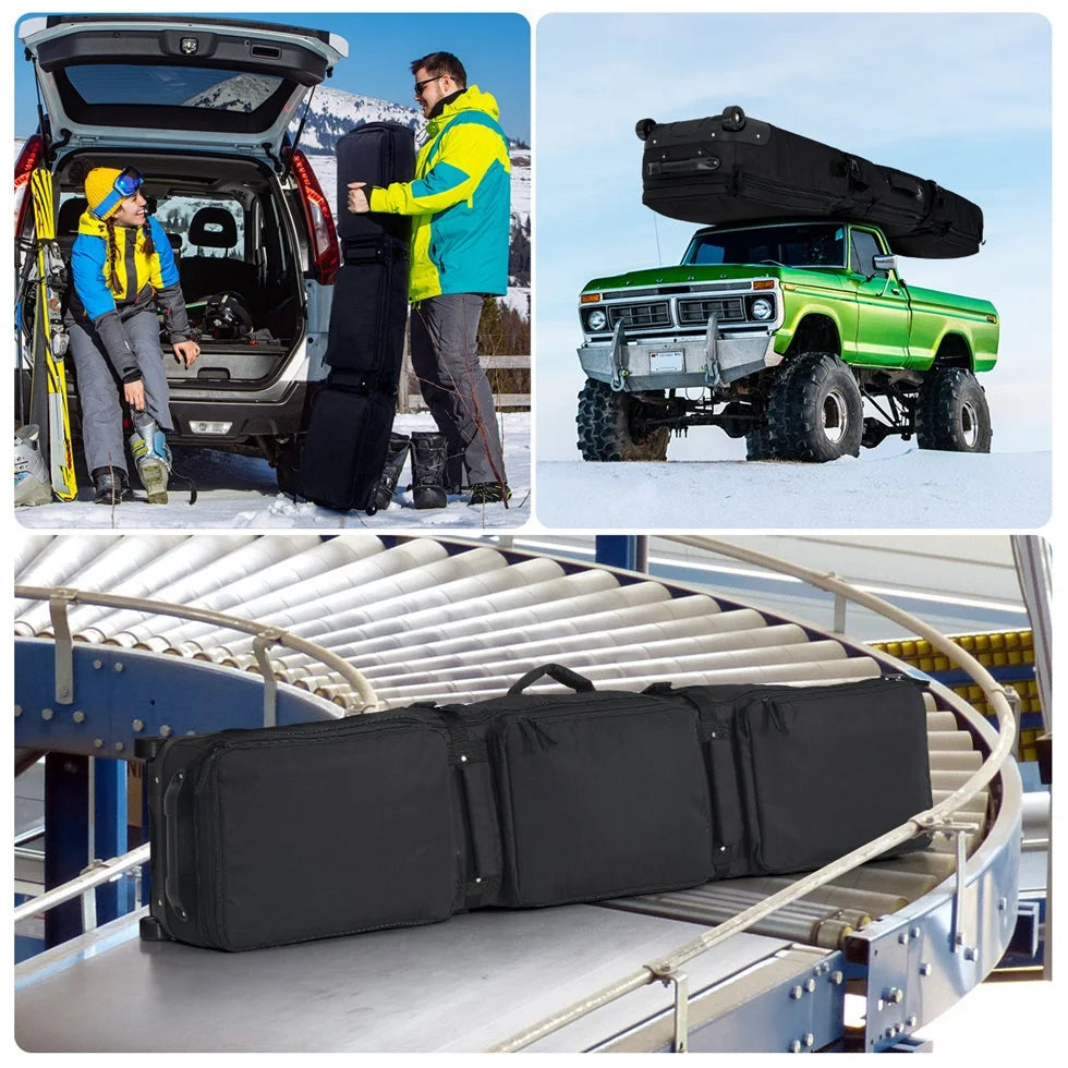 Ski And Snowboard Wheeled Bag Carrier For Winter Sports