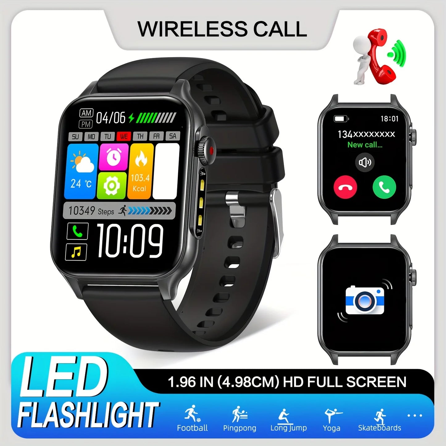 LaNikar P6 Max Smart Watch With HD Screen And Bluetooth