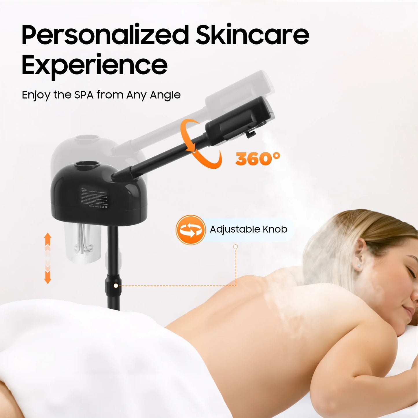 Facial Steamer Floor Standing With 360 Degree Wheels US Plug