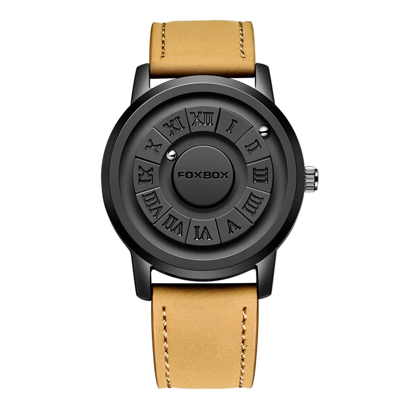 Foxbox Men's Quartz Watch Waterproof Leather Strap