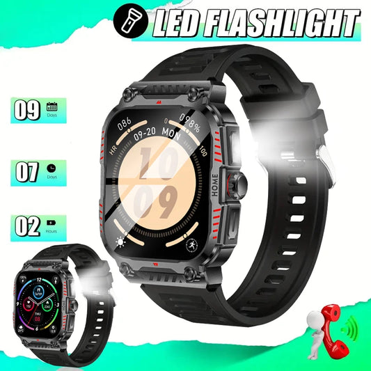 W&O X7 Plus Sports Smart Watch With LED Flashlight