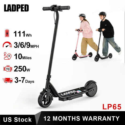 Ladped Electric Kids Scooter 9MPH Folding With App Control