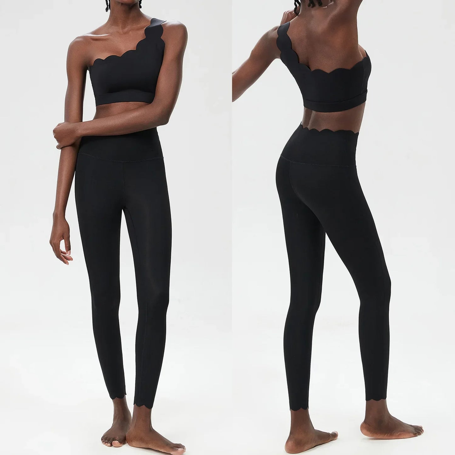 Womens Two-Piece Fitness Yoga Set Breathable Quick Dry Sportswear