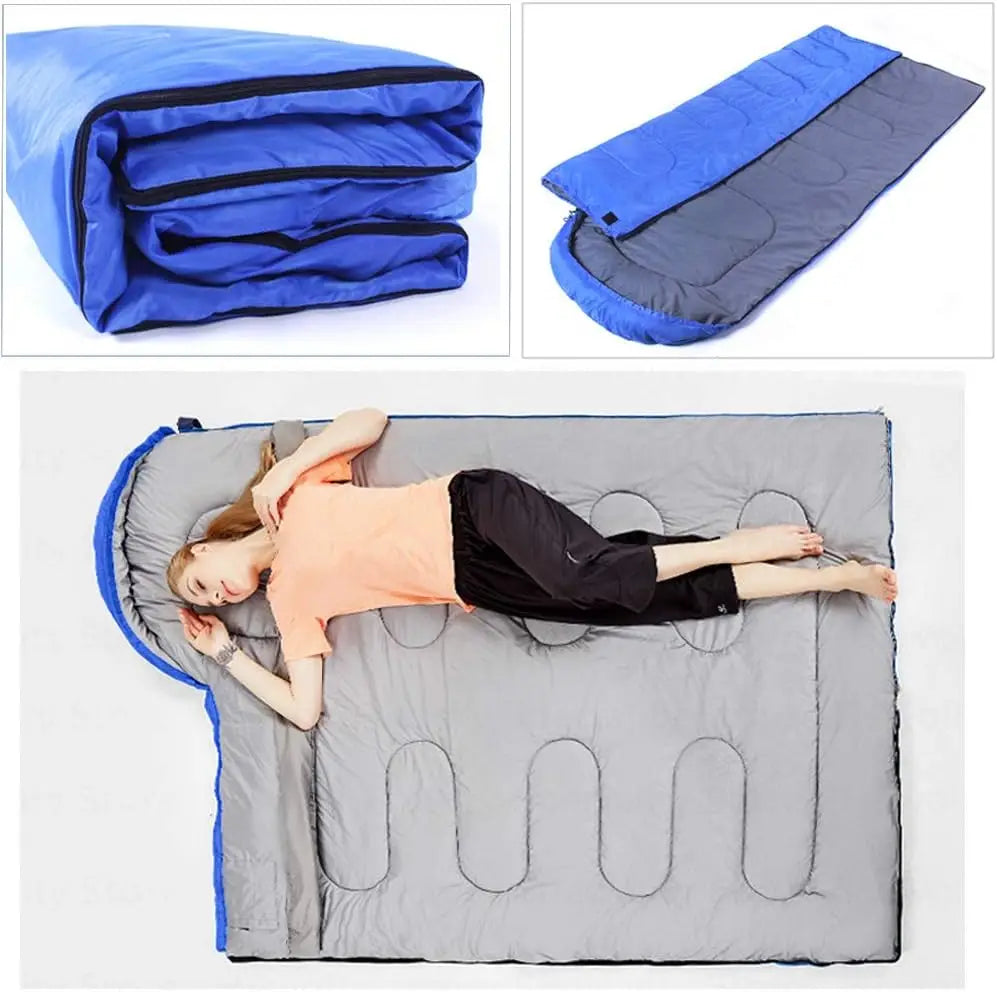 Cotton Sleeping Bag for Outdoor Camping, 5-20 Degree Comfort