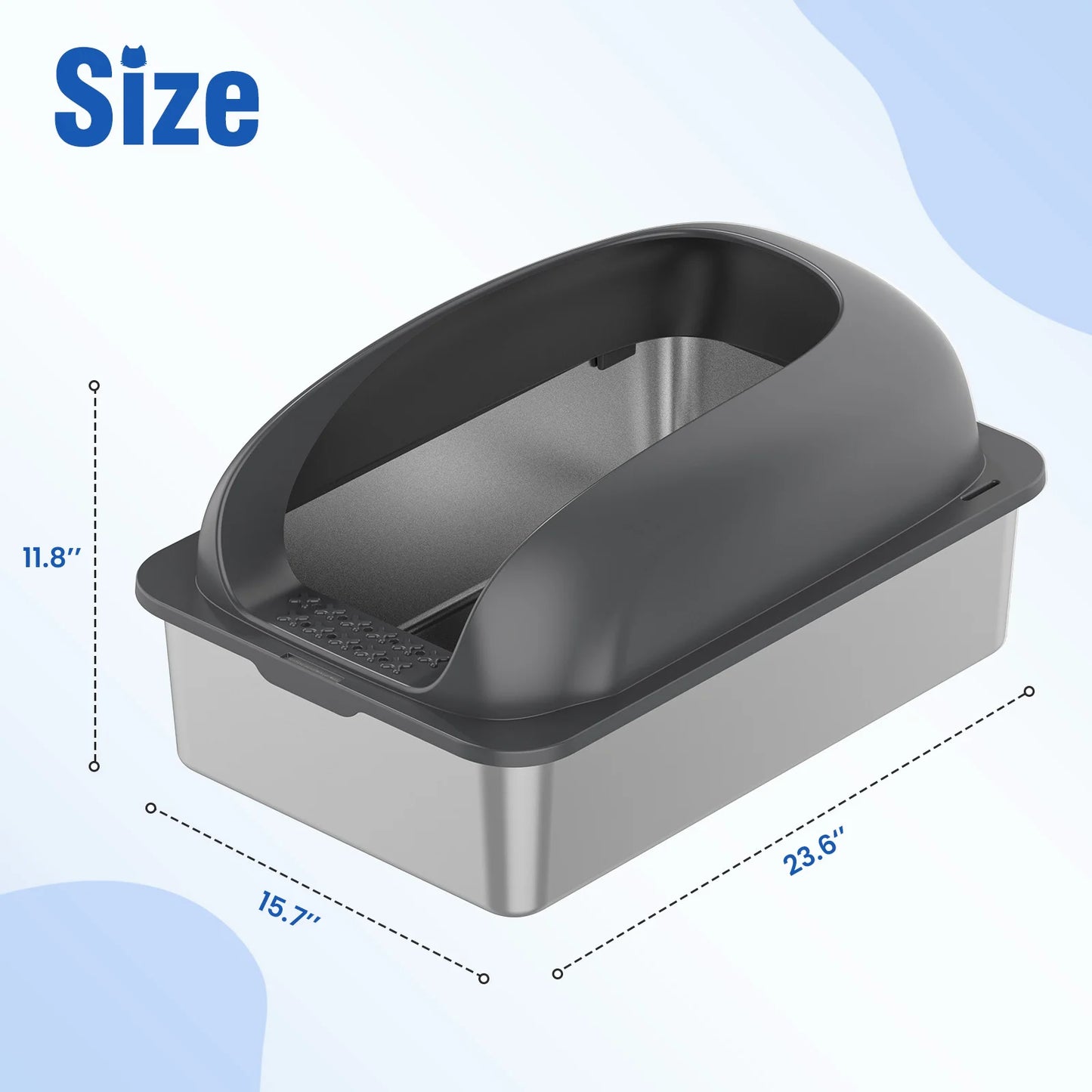 Stainless Steel Cat Litter Box With Lid