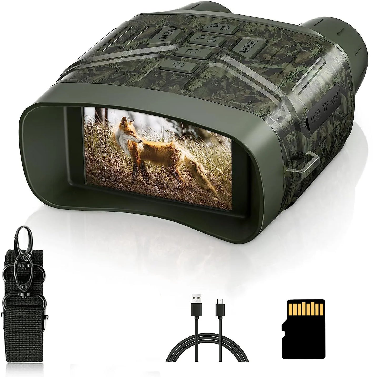 HrvzdvwEyepiece 4K Night Vision Binoculars With Rechargeable Battery 32GB