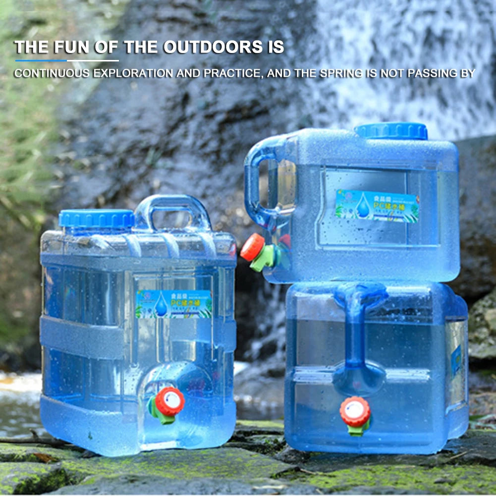Portable Water Container with Spigot Large Capacity Camping Water Tank Water Storage Container for Hiking Self-Driving Tour