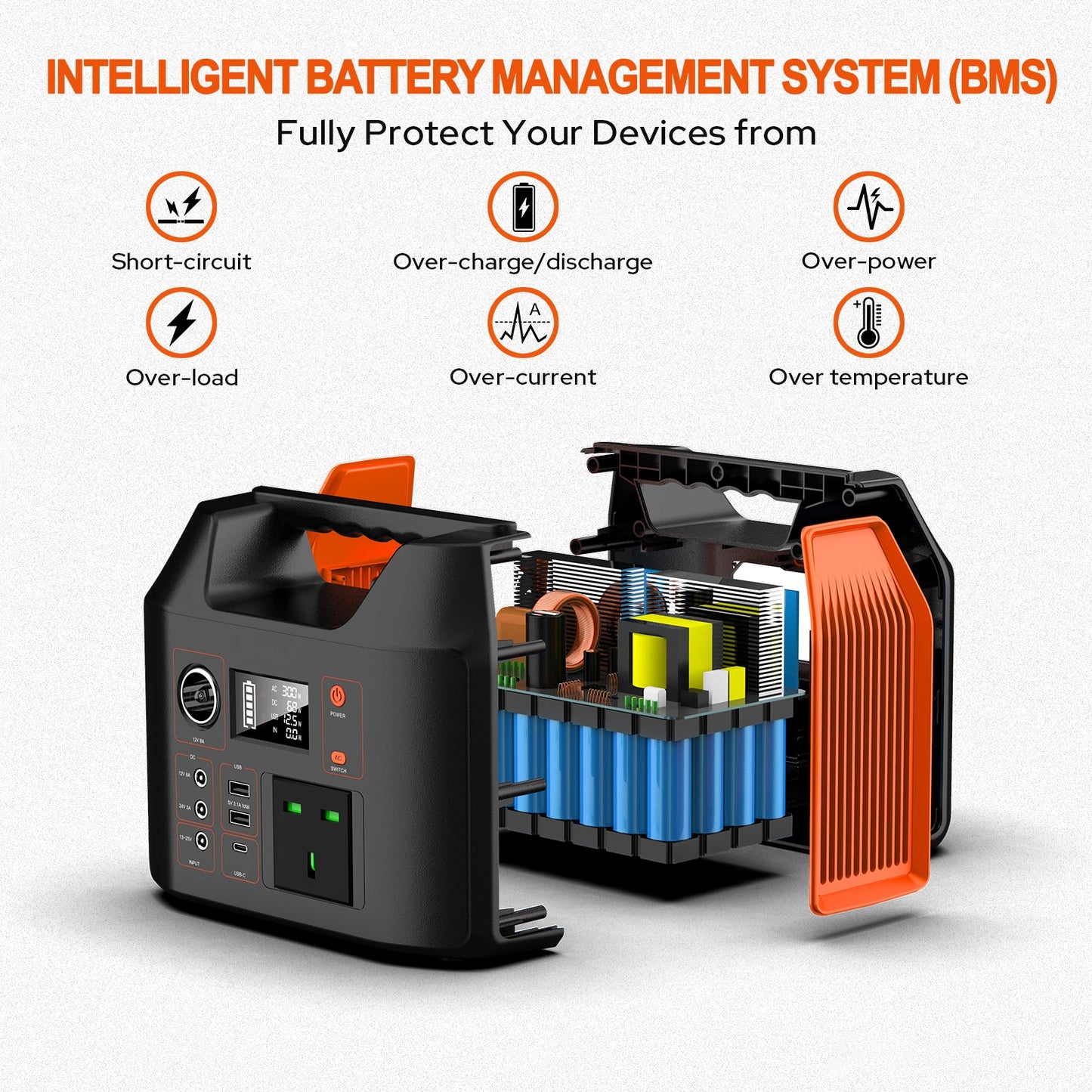 SinKeu Portable Power Station 300W 150W Solar Generator LiFePO4