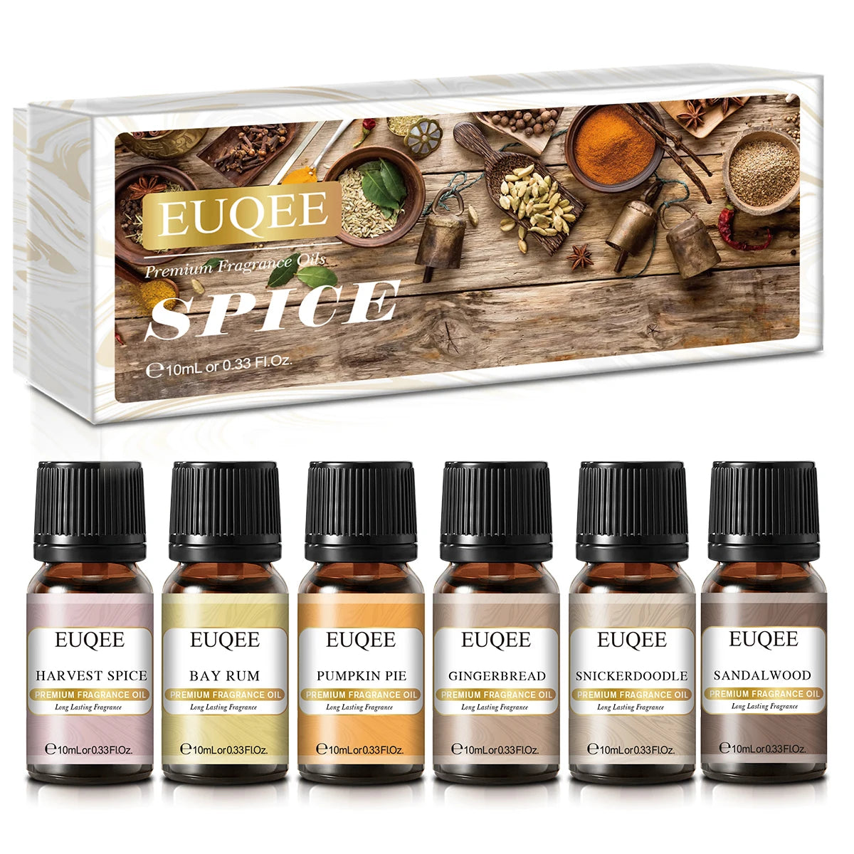EUQEE Aromatherapy Fragrance Oil Gift Set Six Bottles