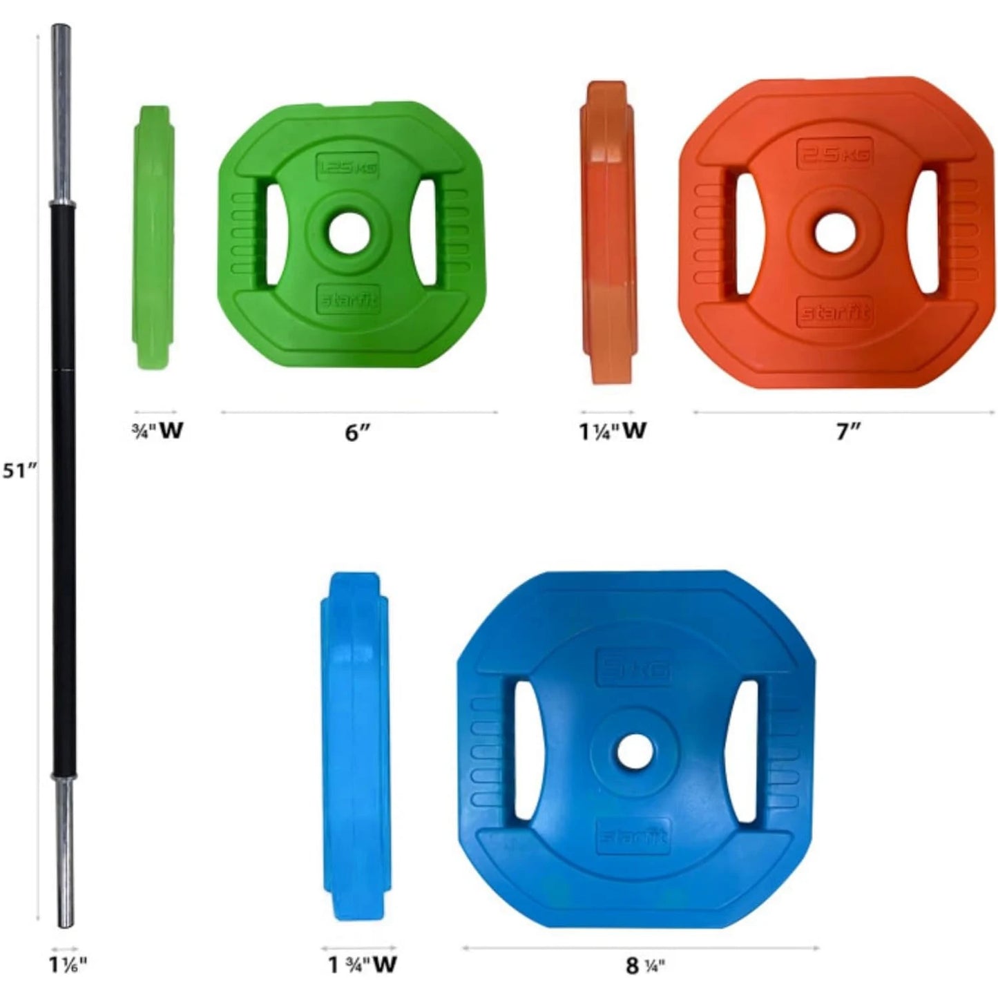 TWISTER.CK Adjustable Barbell Weight Set For Home Gym Training
