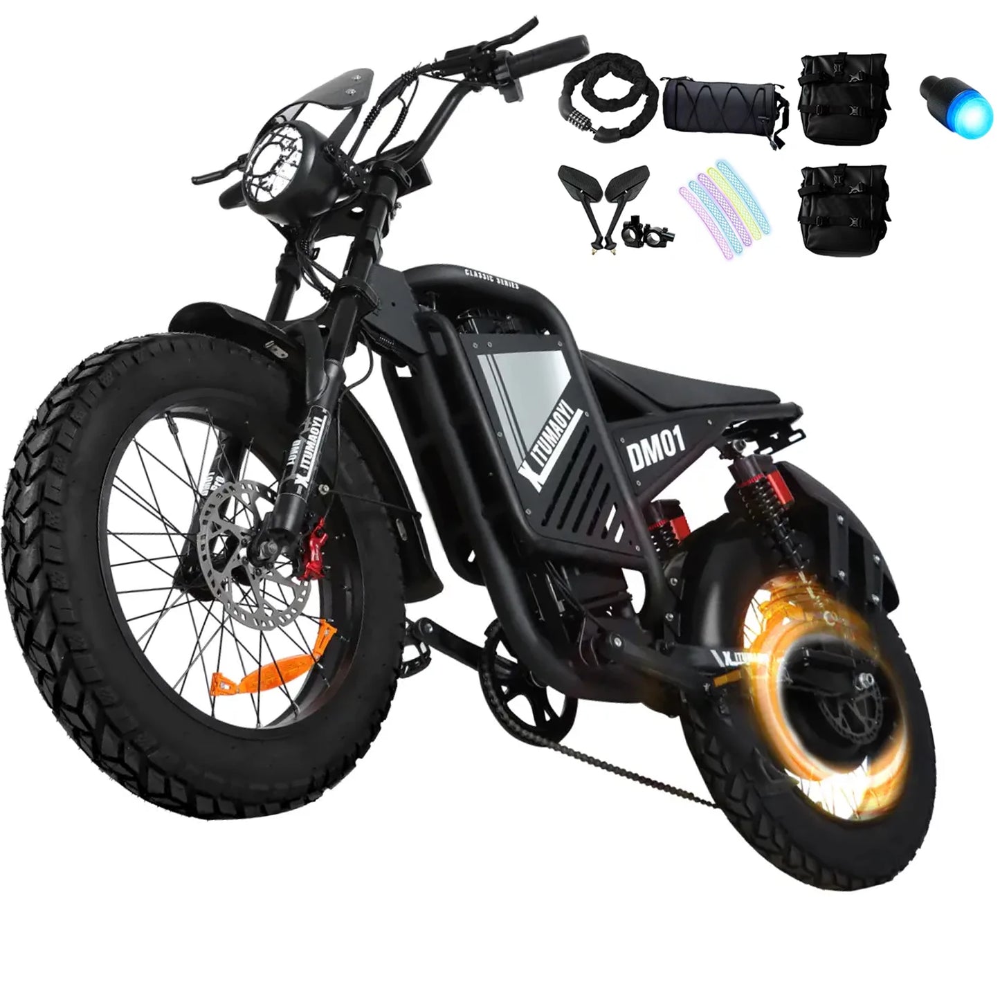 Baolujie DM01 Electric Bike 2000W 60V 30Ah Battery
