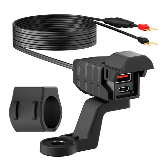 QC3.0 Waterproof Motorcycle USB Charger Handlebar 12V