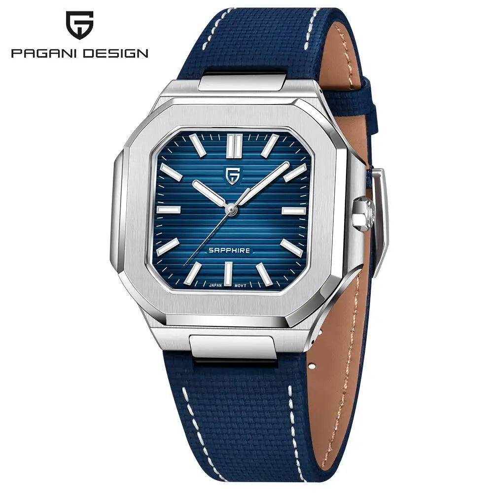 PAGANI DESIGN Men's Quartz Wristwatch Stainless Steel Sapphire Waterproof