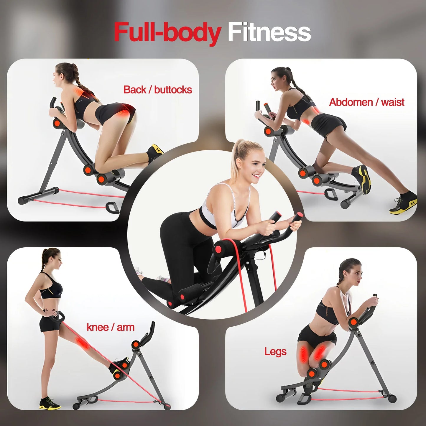 GIKPAL Foldable Ab Machine For Home Gym Core Ab Trainer