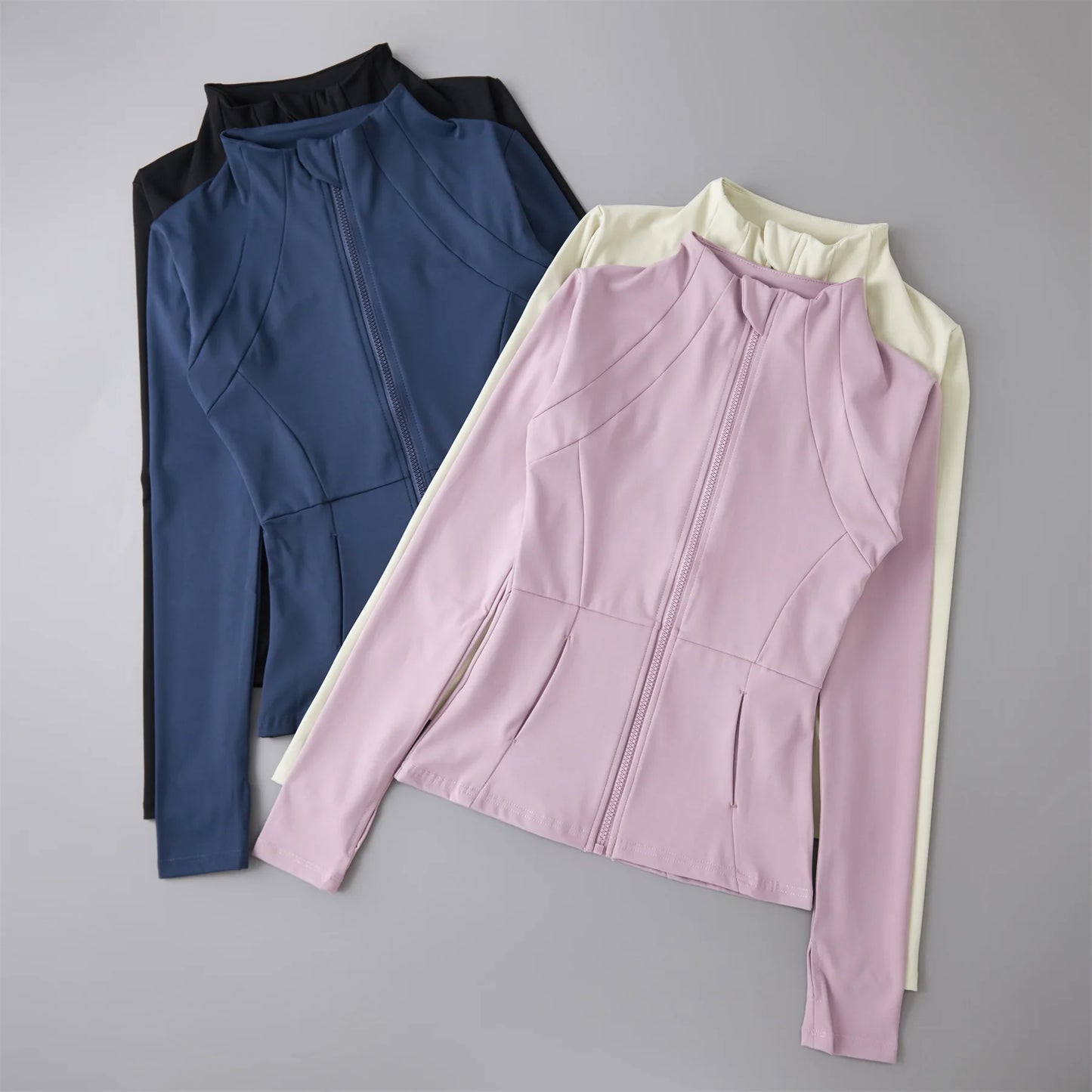Women's Lightweight Yoga Jacket With Pockets And Zipper