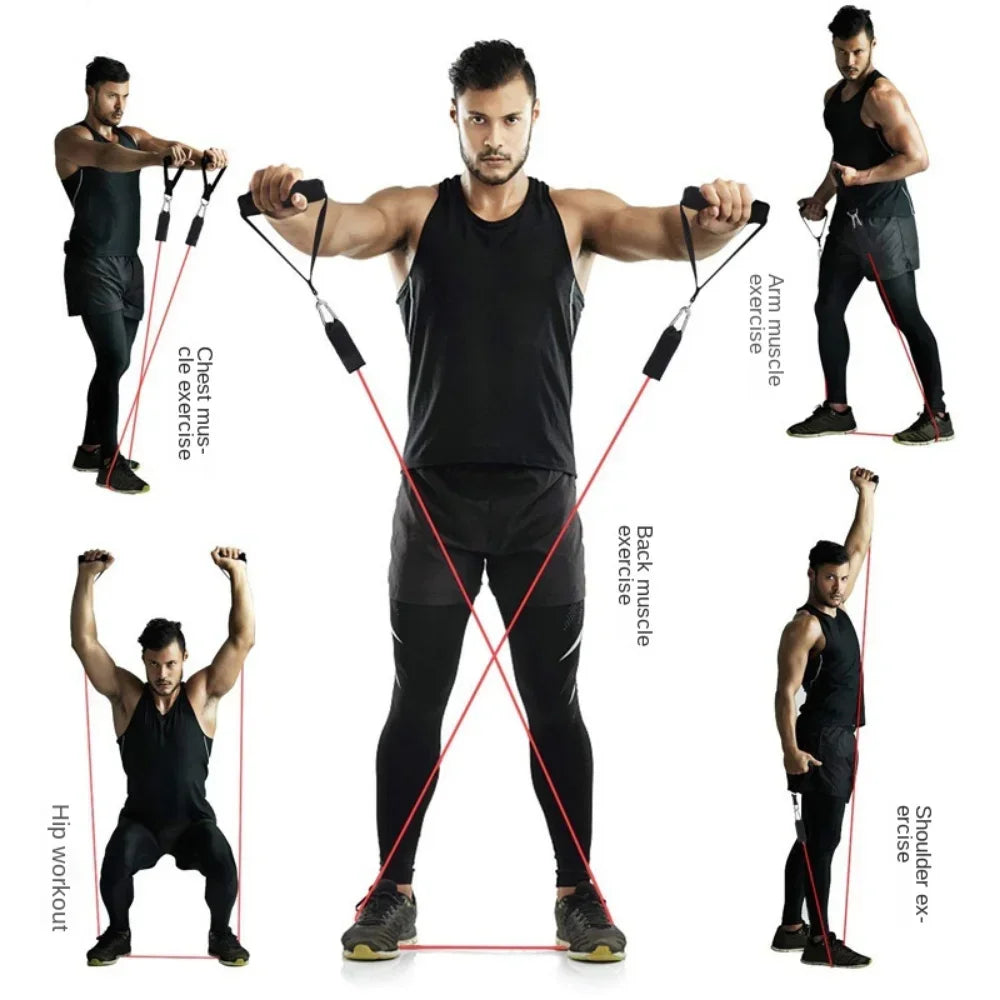 Elastic Fitness Tension Rope Resistance Band Set For Training