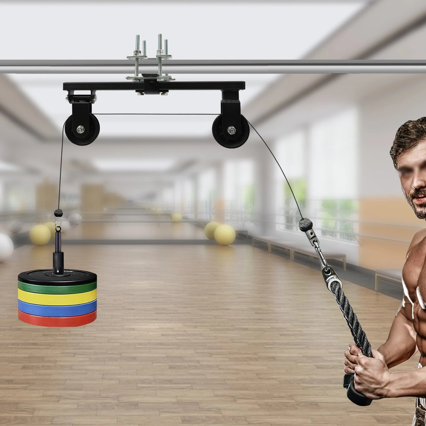 Cable Pulley System for Home Gym Strength Training