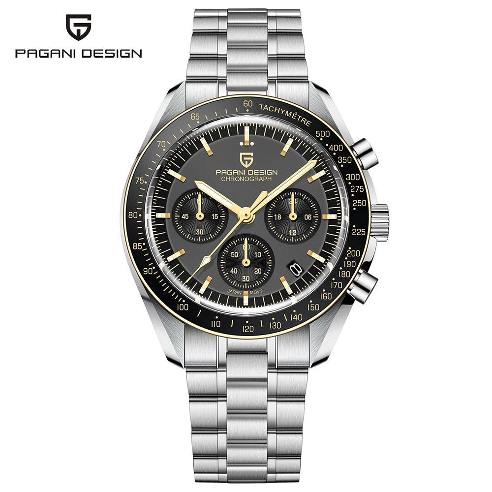 PAGANI DESIGN CK2998 Moon Watch Stainless Steel Chronograph For Men