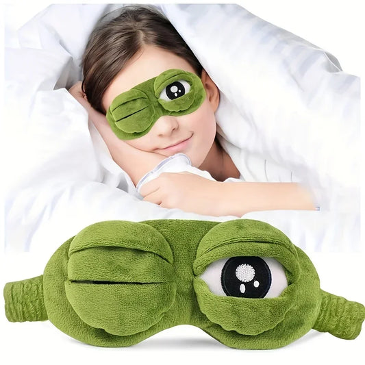3D Frog Sleep Mask Soft Eyeshade For Travel Comfort