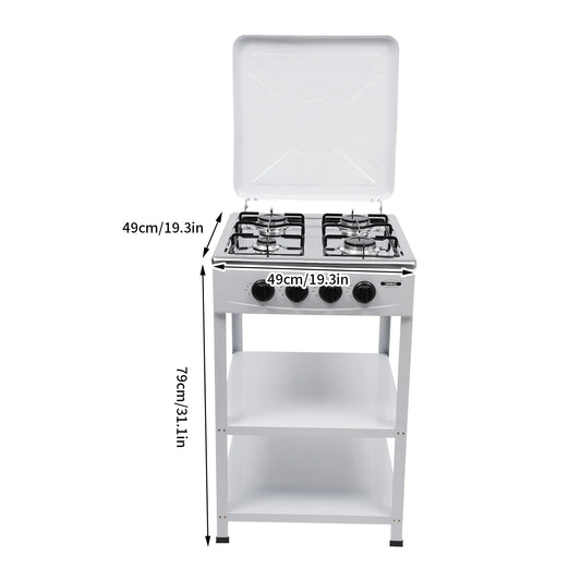 Stainless Steel Four Burner Gas Grill Propane Portable Smokeless Barbecue