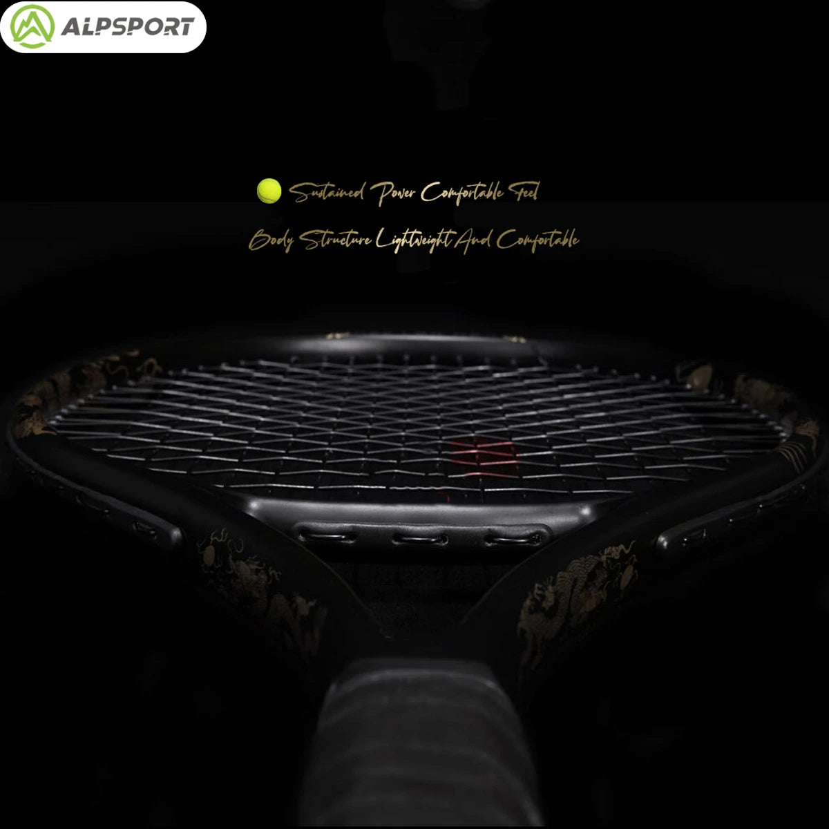ALPSPORT JL Carbon Fiber Tennis Racket For Students And Teens
