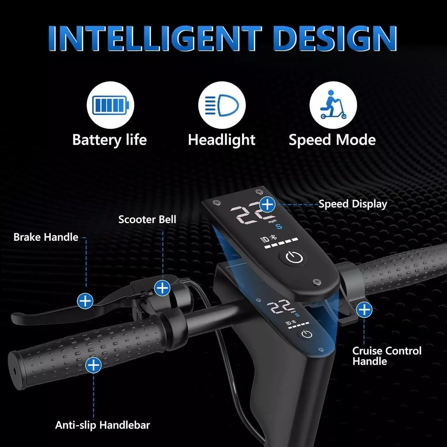 Ladped LPMAX Folding Electric Scooter Long Range 22MPH