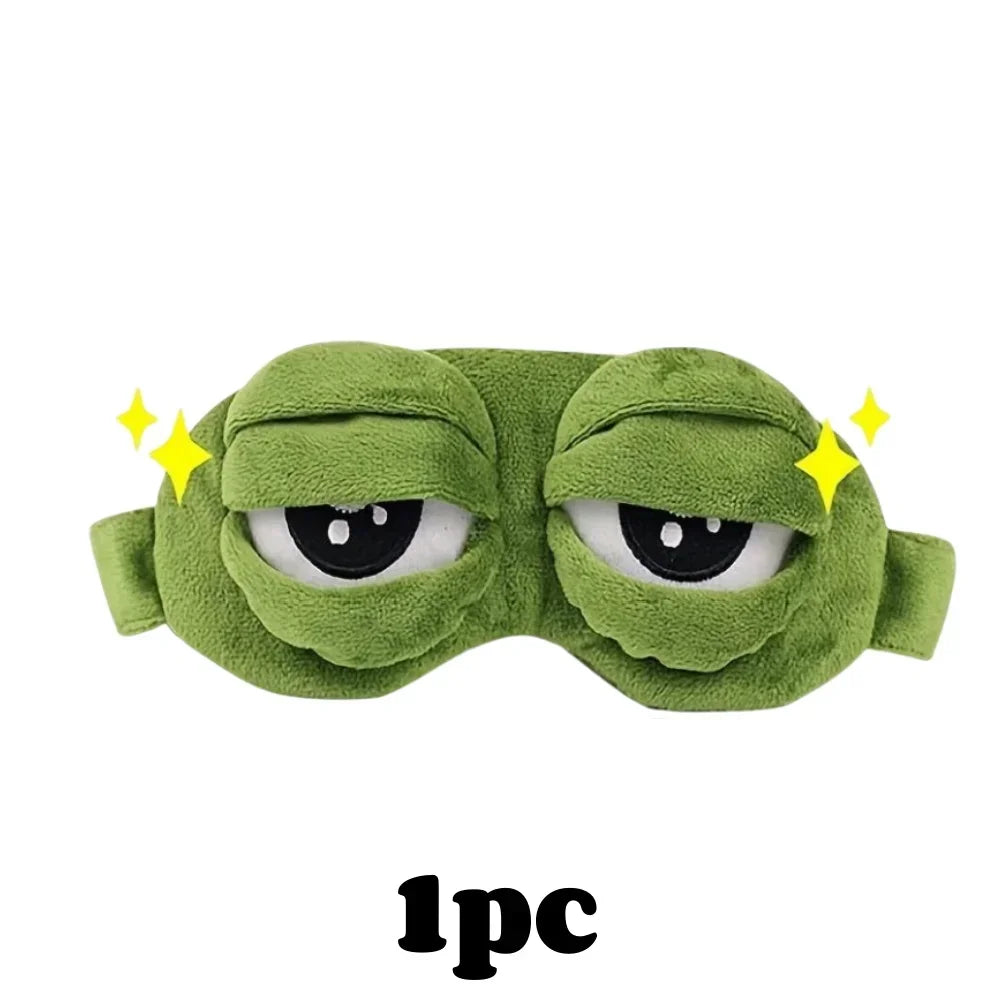 3D Frog Sleep Mask Soft Eyeshade For Travel Comfort