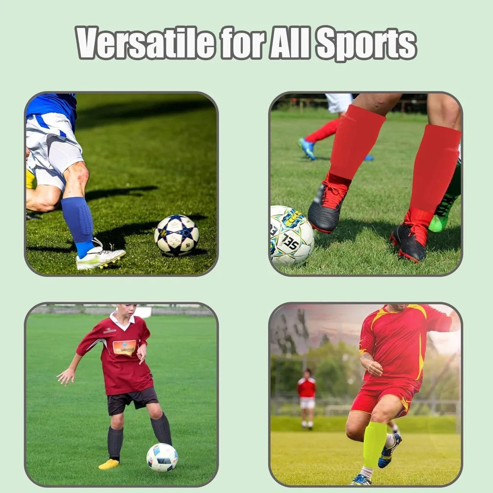 Football Shin Guard Sleeves With Foam Calf Compression Pads