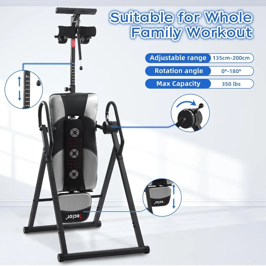 XMSJ Inversion Table with Advanced Heat and Massage